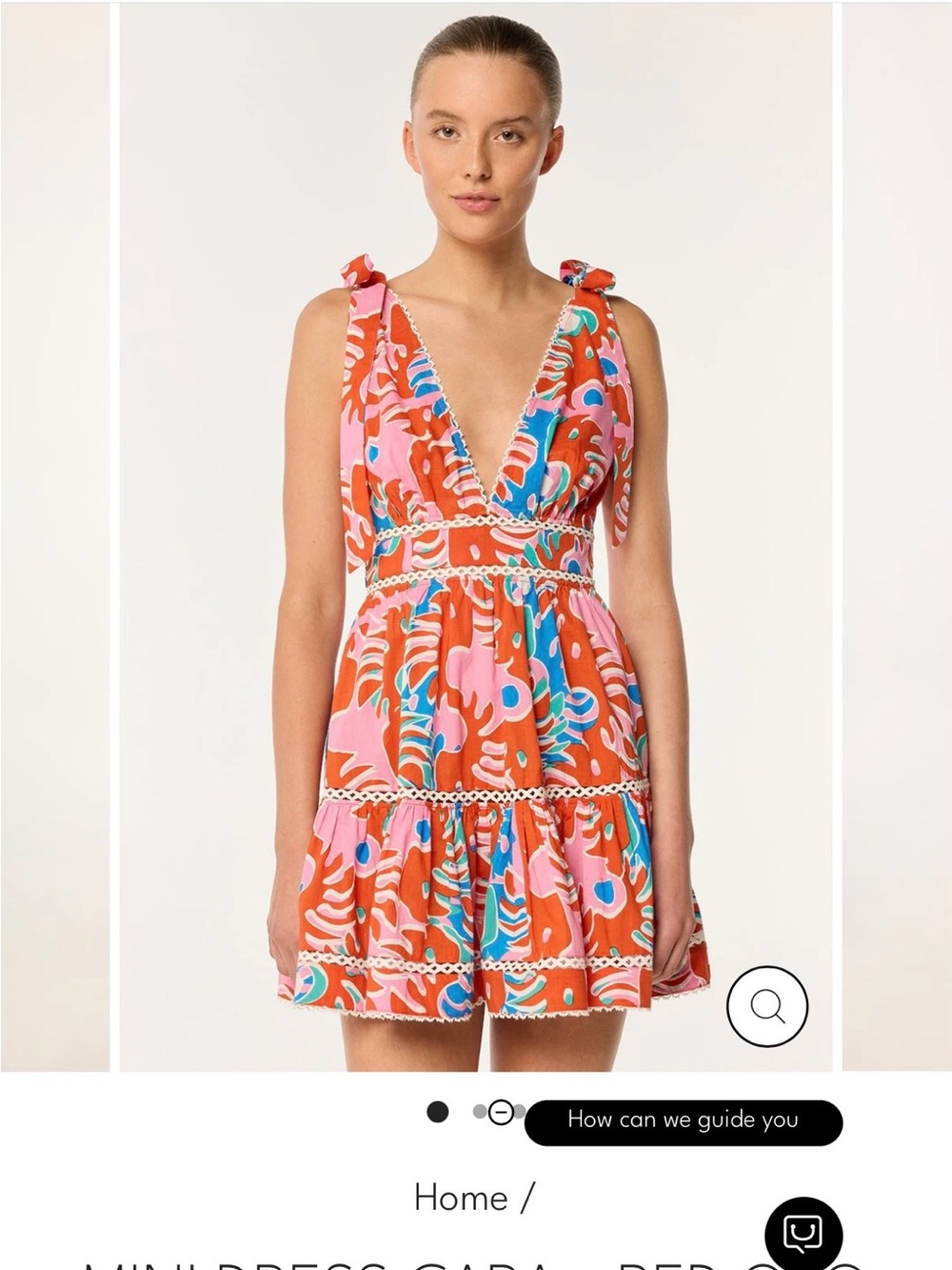 Poupette St. Barth Mini Dress - Red, Pink, Blue, Teal